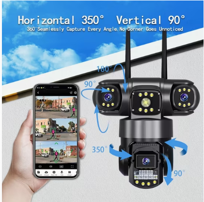 CAMARA DE SEGURIDAD V380 TRES LENTES