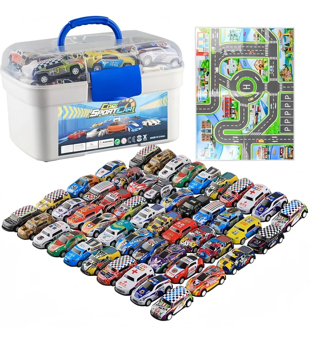 SET DE MINI AUTOS DE JUGUETE 50 PCS