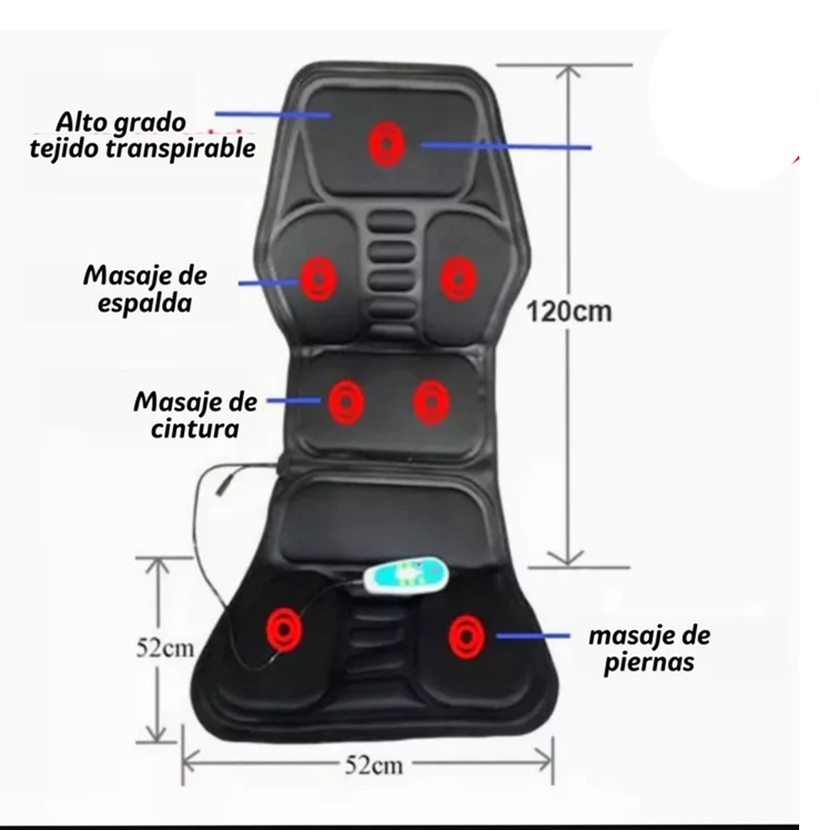 COJIN SILLA MASAJEADORA