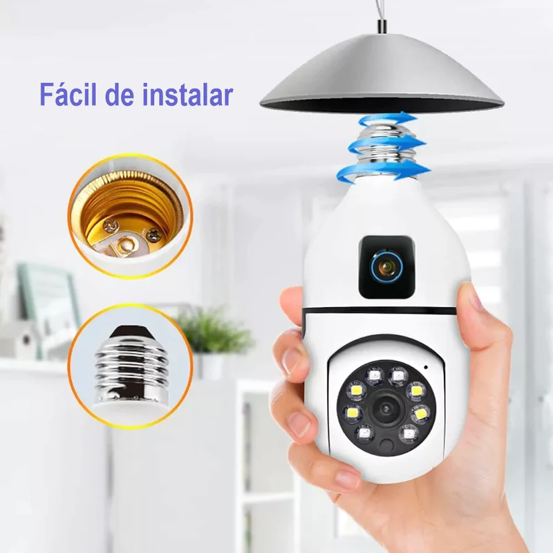 FOCO CAMARA DE SEGURIDAD DOBLE LENTE