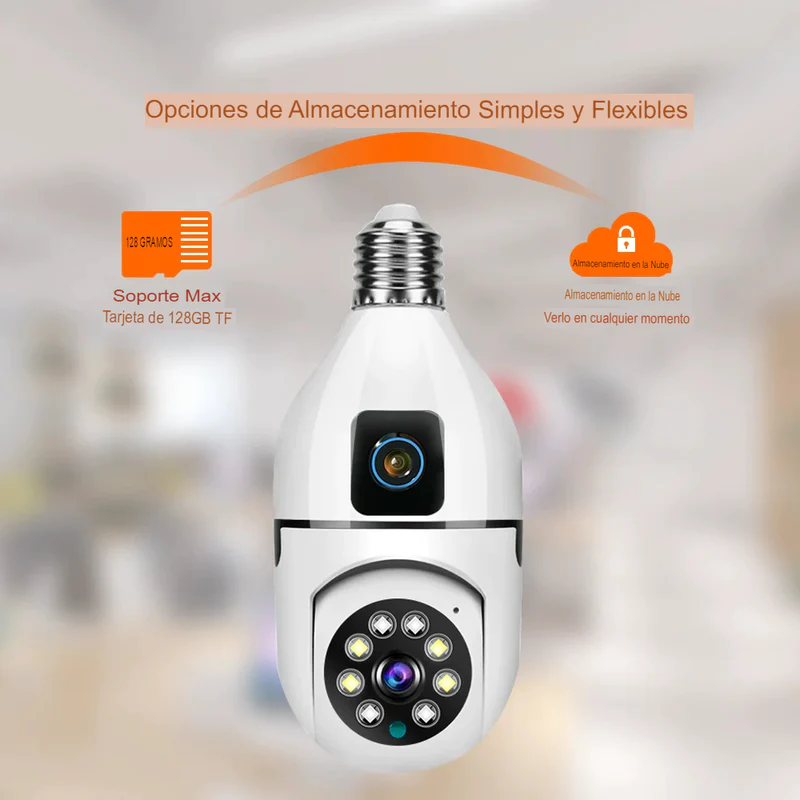 FOCO CAMARA DE SEGURIDAD DOBLE LENTE