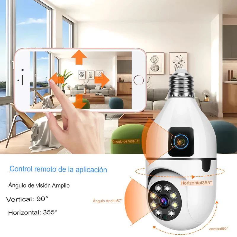 FOCO CAMARA DE SEGURIDAD DOBLE LENTE