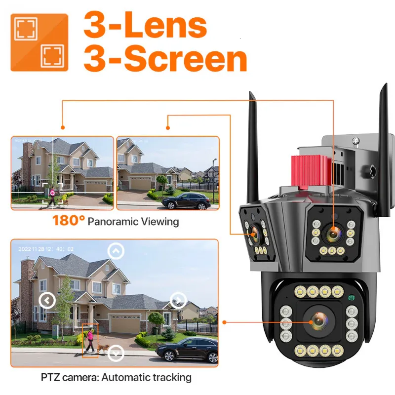 CAMARA DE SEGURIDAD IMPERMEABLE CON 3 LENTES