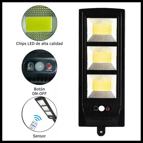 LAMPARA LED SOLAR CON SENSOR DE MOVIMIENTO