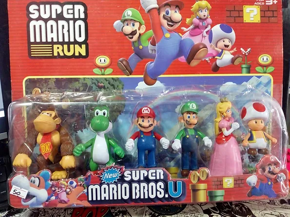PACK MUÑECOS SUPER MARIO 6 UNIDADES