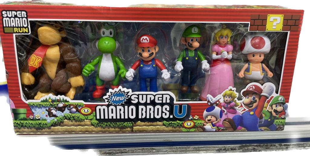 PACK MUÑECOS SUPER MARIO 6 UNIDADES
