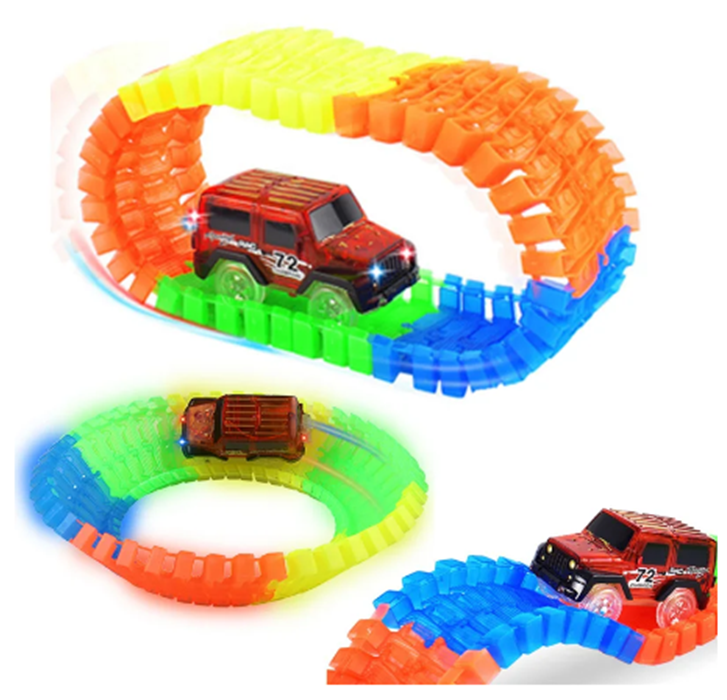 PISTA TRACK CAR LUMINOSA 120 PZAS