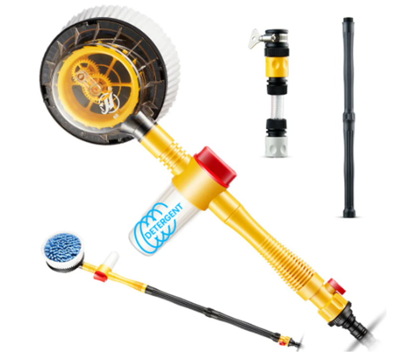 KIT DE CEPILLO GIRATORIO 360° PARA LAVADO DE AUTOS