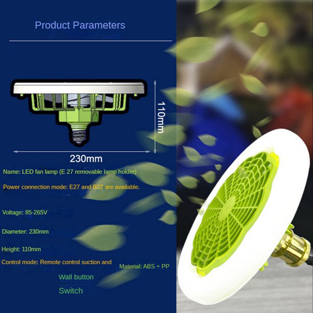 Foco Led Ventilador Multifunción De Techo 30w E27