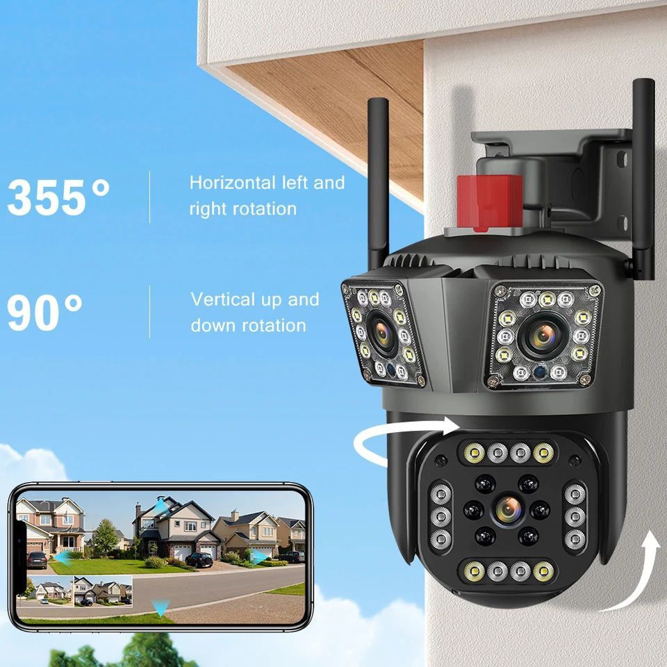 CAMARA DE SEGURIDAD IMPERMEABLE CON 3 LENTES