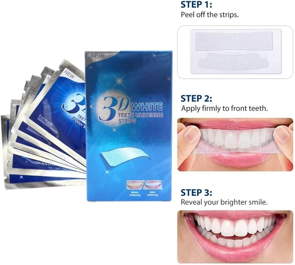 TIRAS BLANQUEADORAS DENTALES 3D