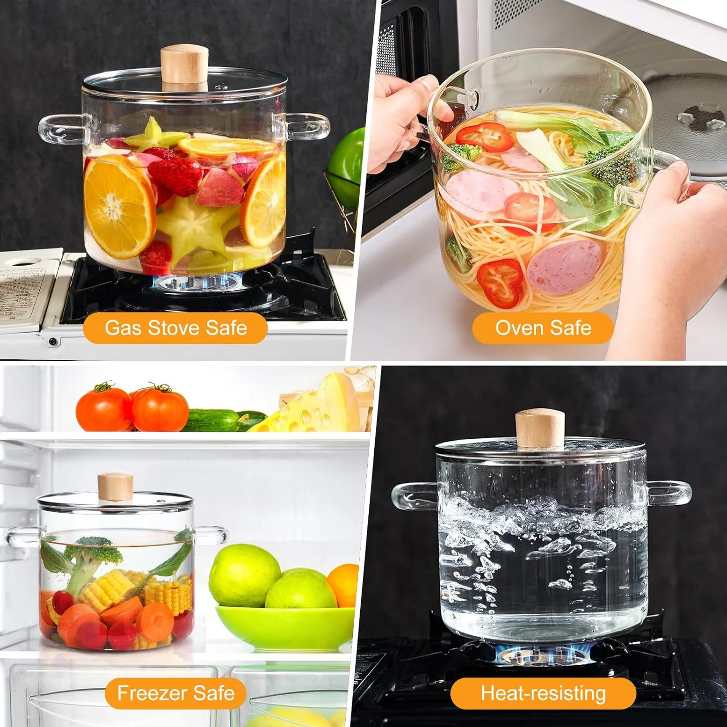 OLLA DE VIDRIO BOROSILICATO LIBRE DE PLOMO!!