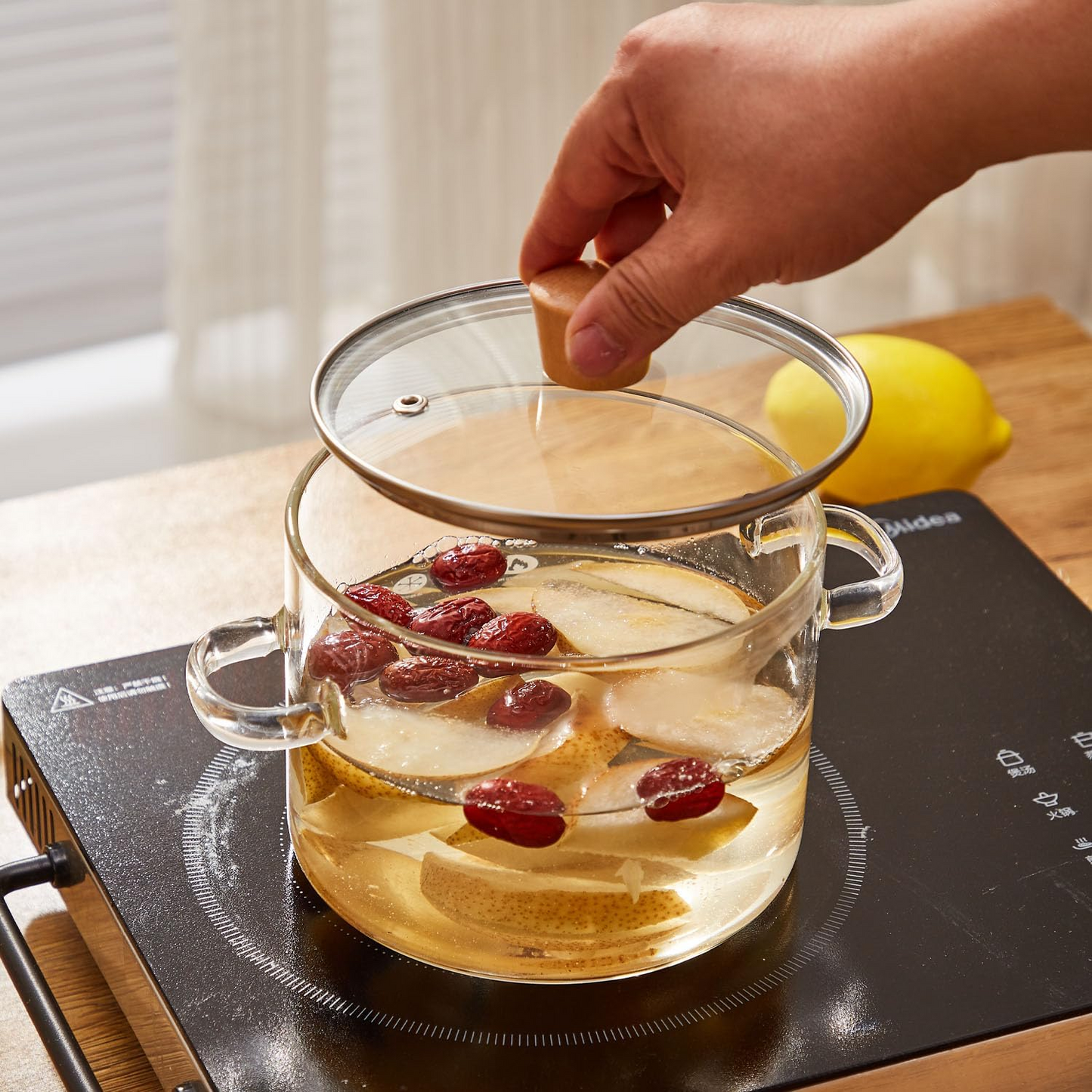 OLLA DE VIDRIO BOROSILICATO LIBRE DE PLOMO!!
