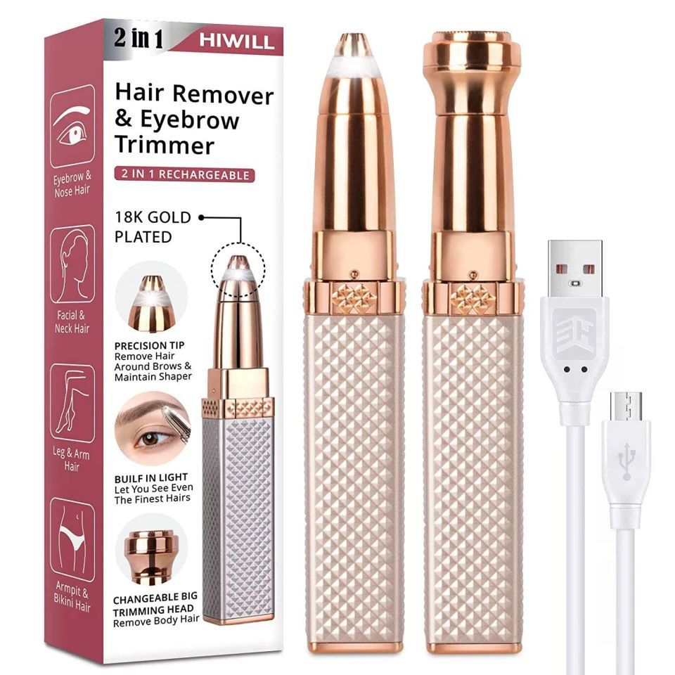 DEPILADORA FACIAL 2EN1 RECARGABLE CON USB