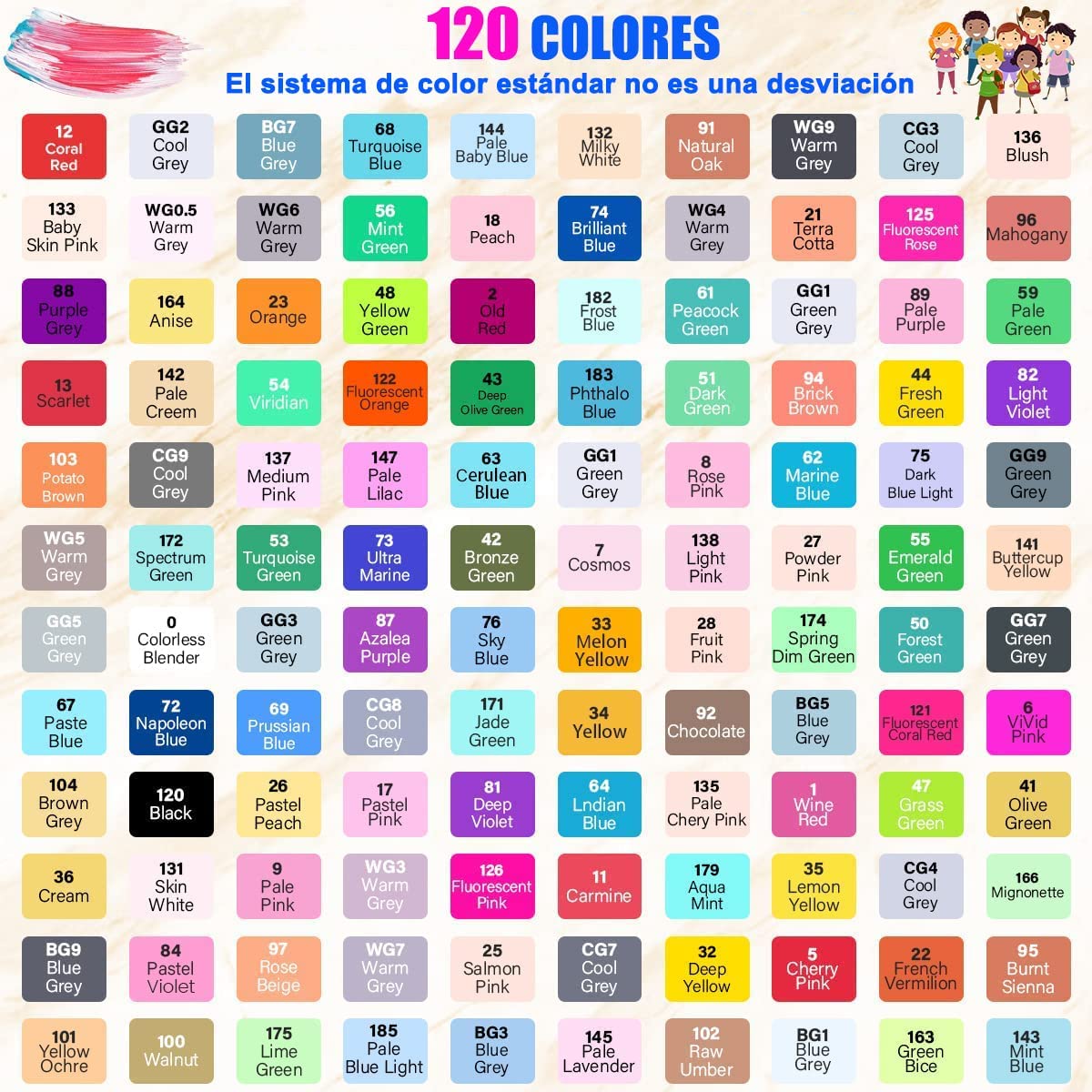 MALETIN DE MARCADORES TOUCH DOBLE PUNTA 120 PCS