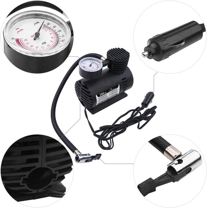 MINI COMPRESOR PORTÁTIL DE AIRE 300PSI 12V