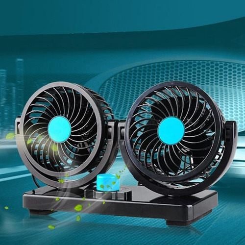 VENTILADOR DOBLE 360° PARA AUTO
