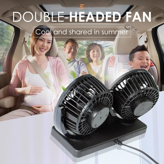 VENTILADOR DOBLE 360° PARA AUTO