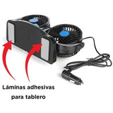VENTILADOR DOBLE 360° PARA AUTO