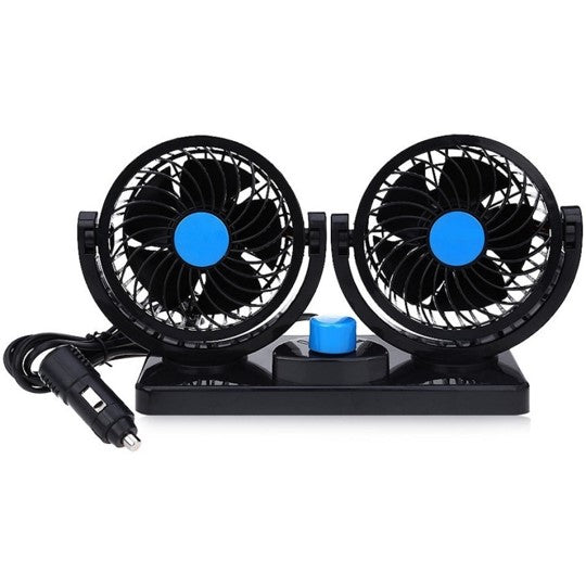VENTILADOR DOBLE 360° PARA AUTO
