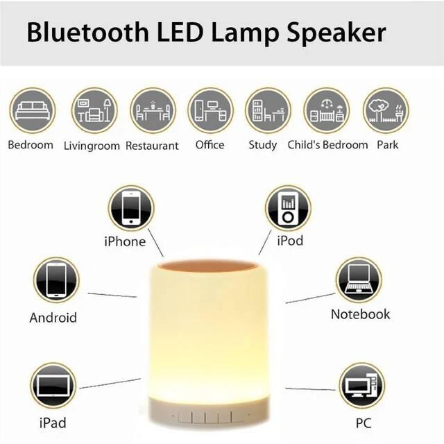 LAMPARA PARLANTE BLUETOOTH LUZ LED