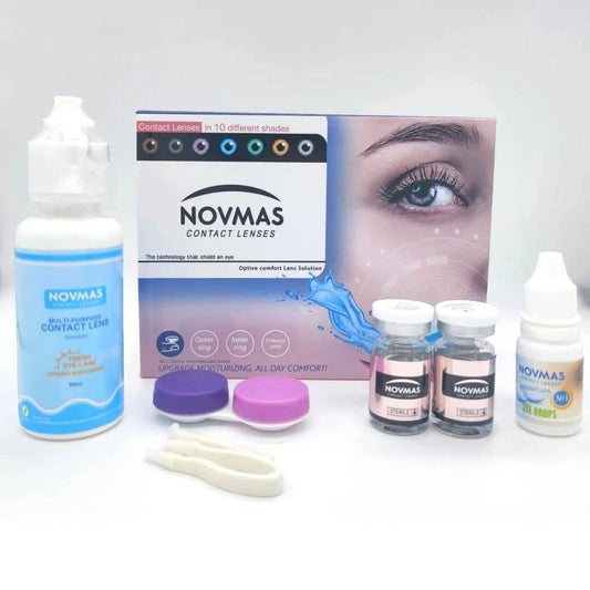 LENTES DE CONTACTO CON KIT DE PINZAS Y LIQUIDOS