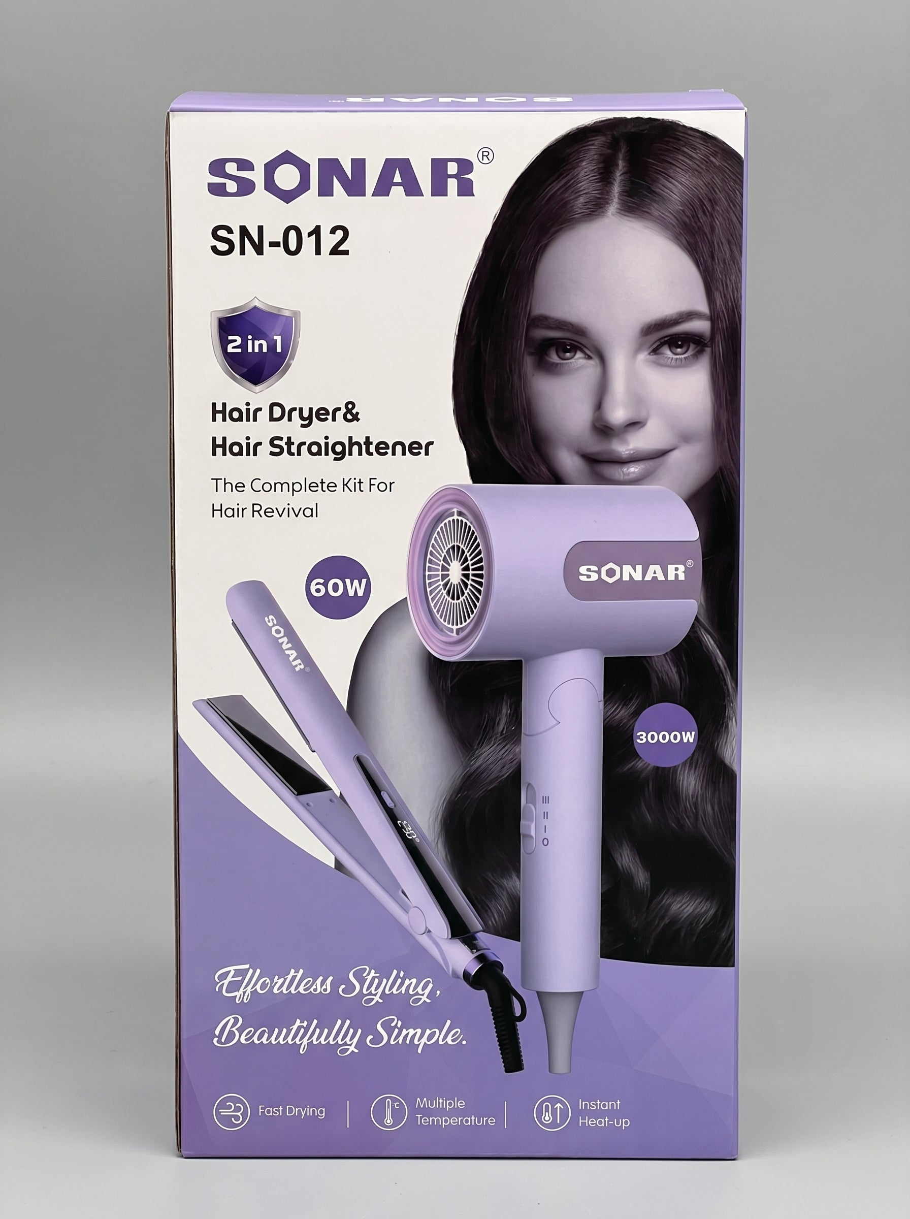 COMBO SONAR 2 EN 1 (SECADOR Y PLANCHA)