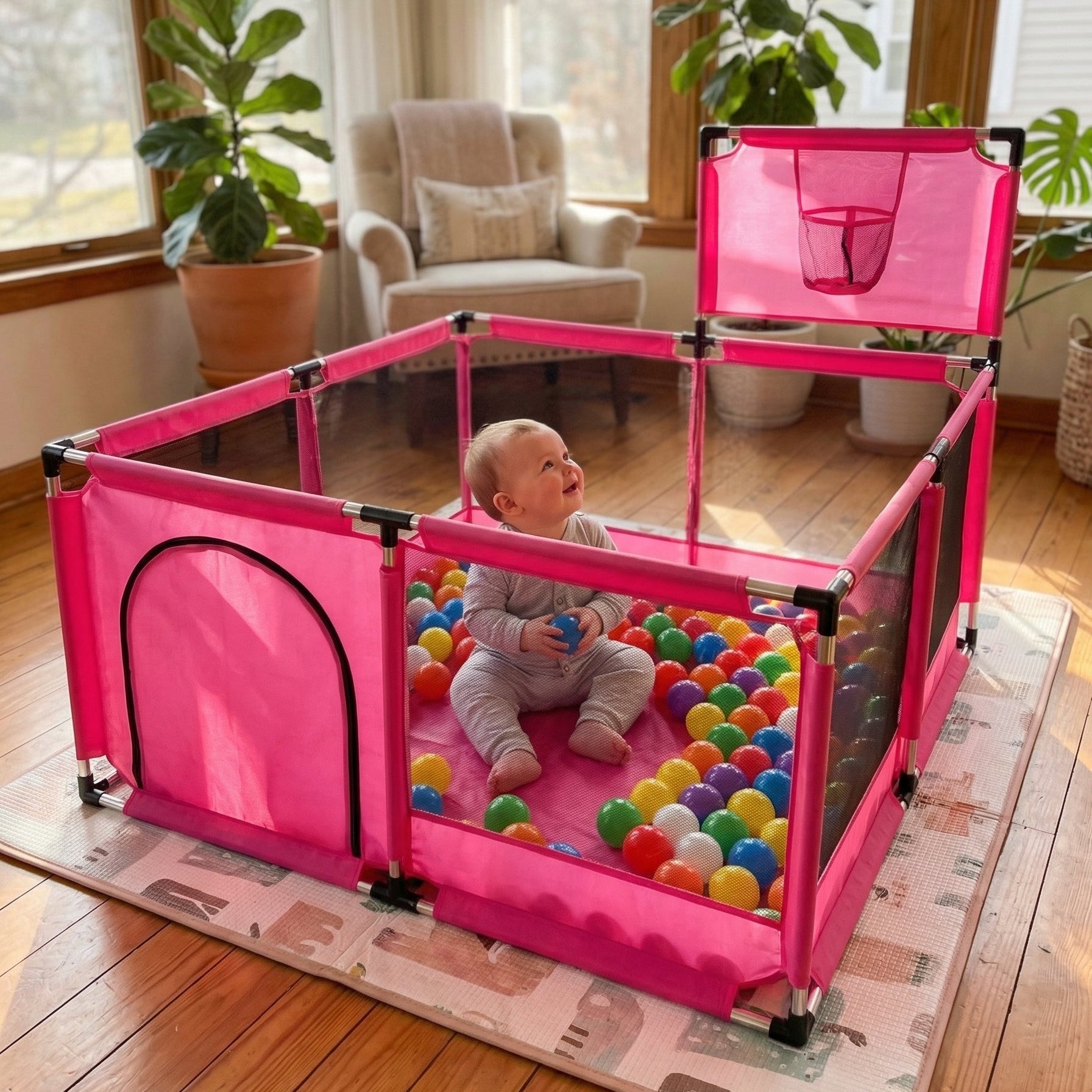 CORRAL DE JUEGOS PARA NIÑOS CON PELOTAS