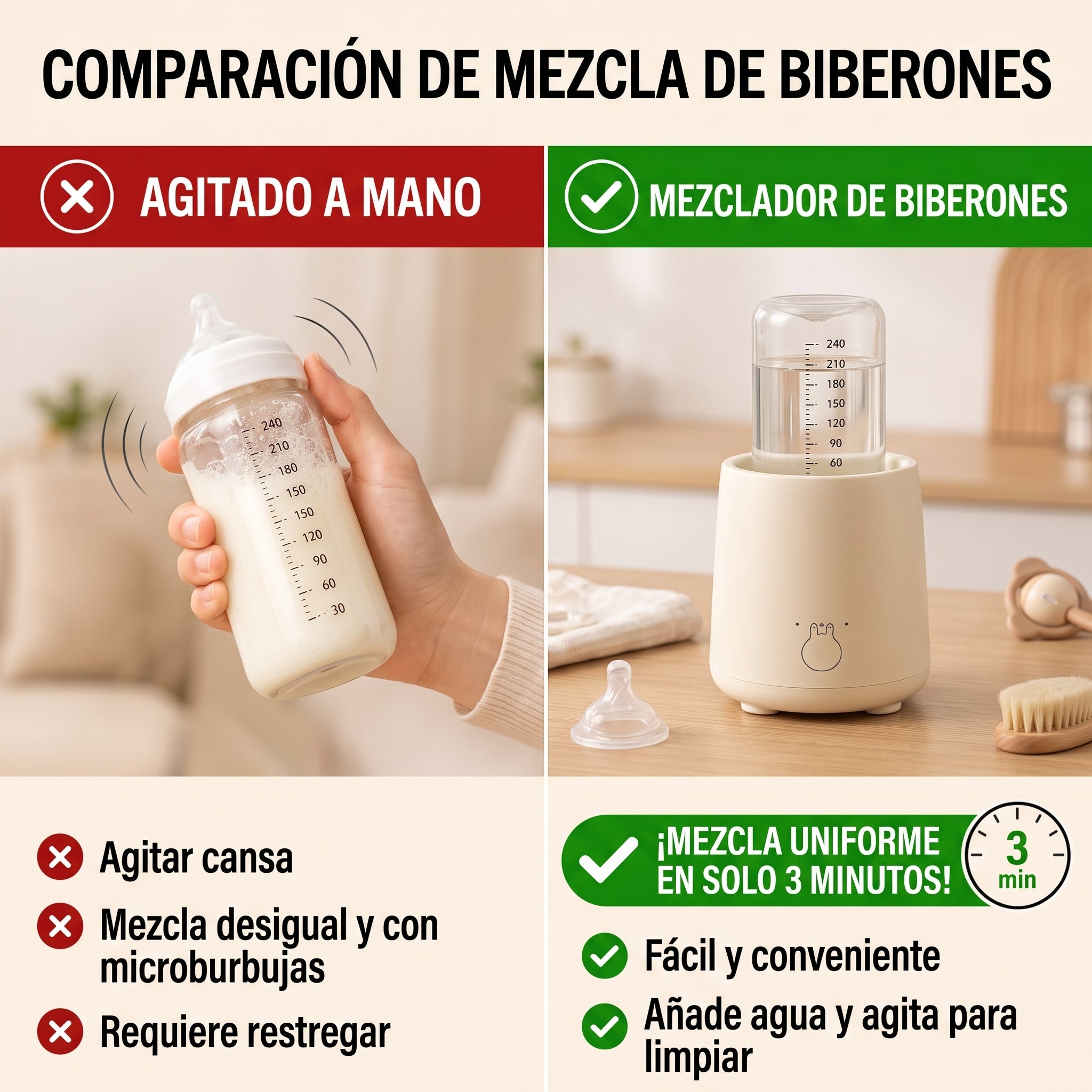 AGITADOR ELÉCTRICO AUTOMÁTICO DE BIBERONES