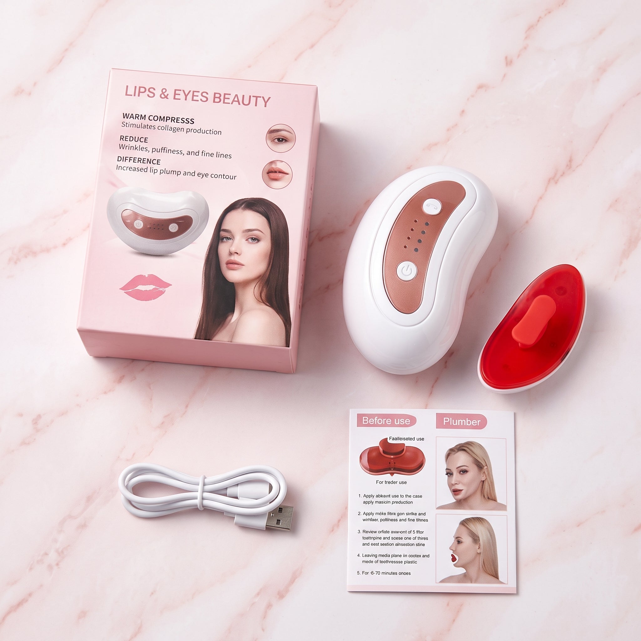 DISPOSITIVO DE BELLEZA 2 EN 1 PARA LABIOS Y OJOS