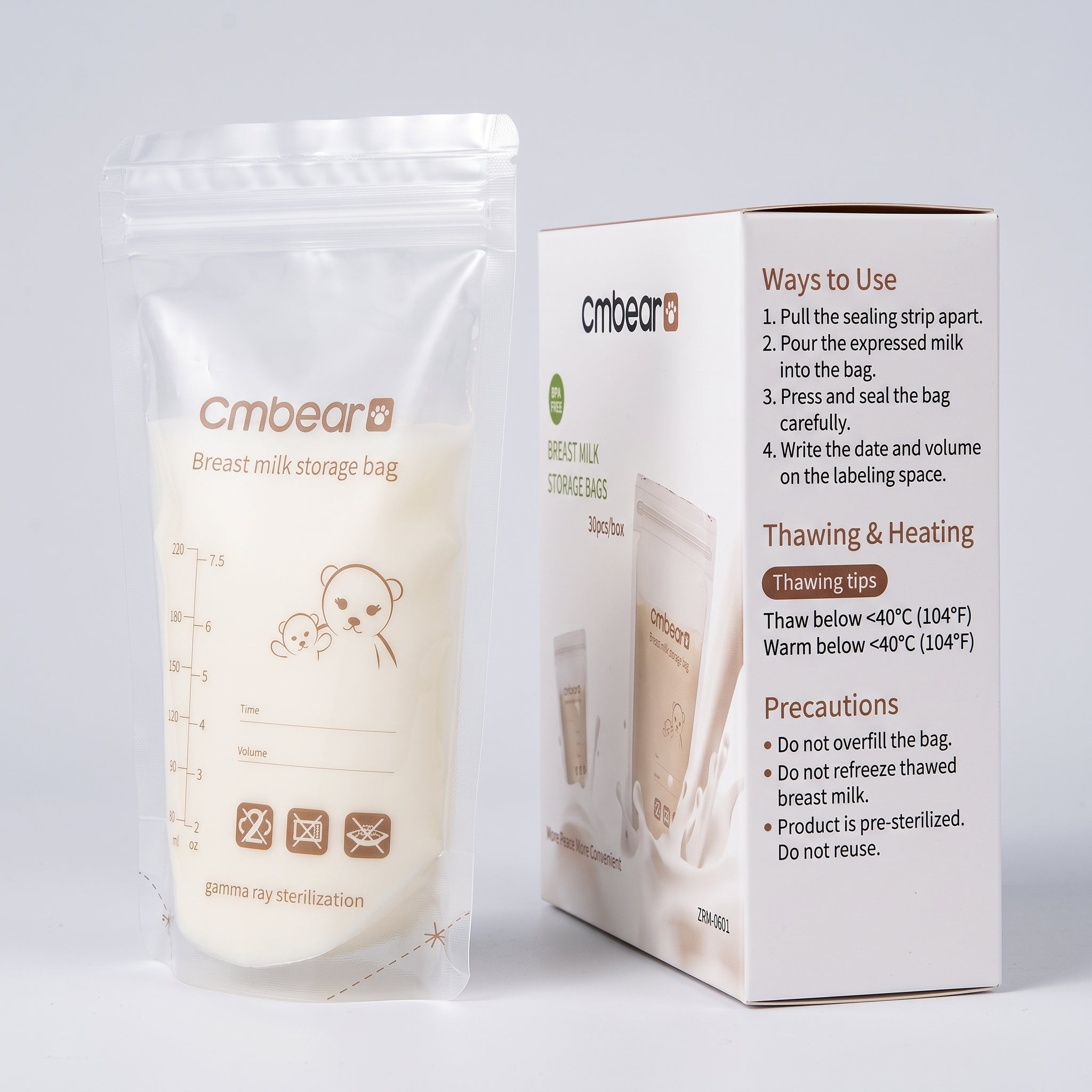 BOLSAS DE ALMACENAMIENTO DE LECHE MATERNA (PACK DE 30 UNIDADES)