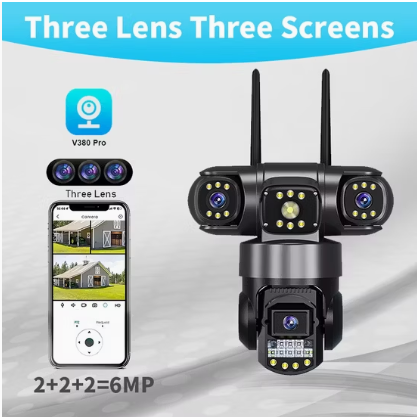 CAMARA DE SEGURIDAD V380 TRES LENTES