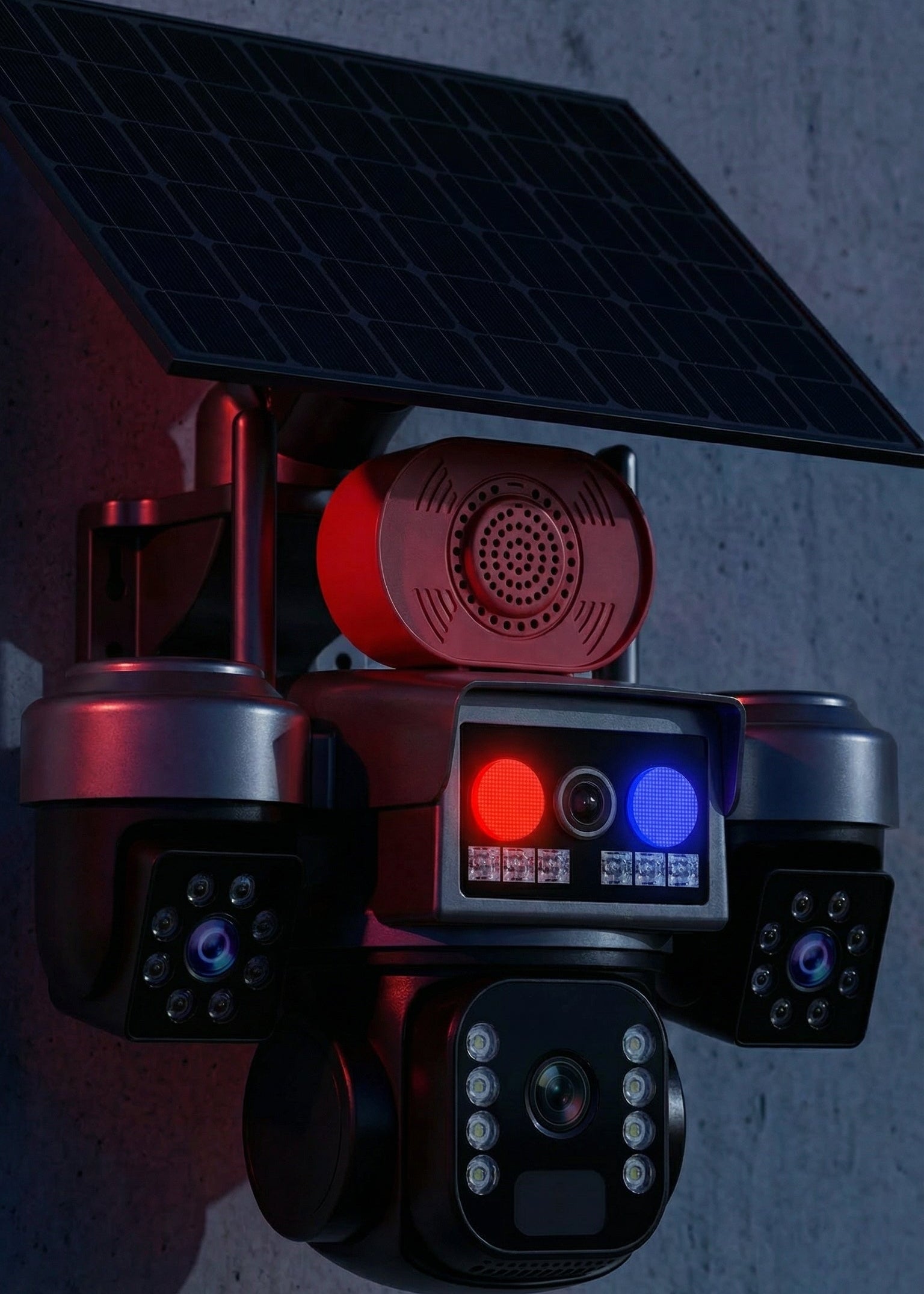 CAMARA DE SEGURIDAD PTZ SOLAR 3 LENTES CON BOCINA