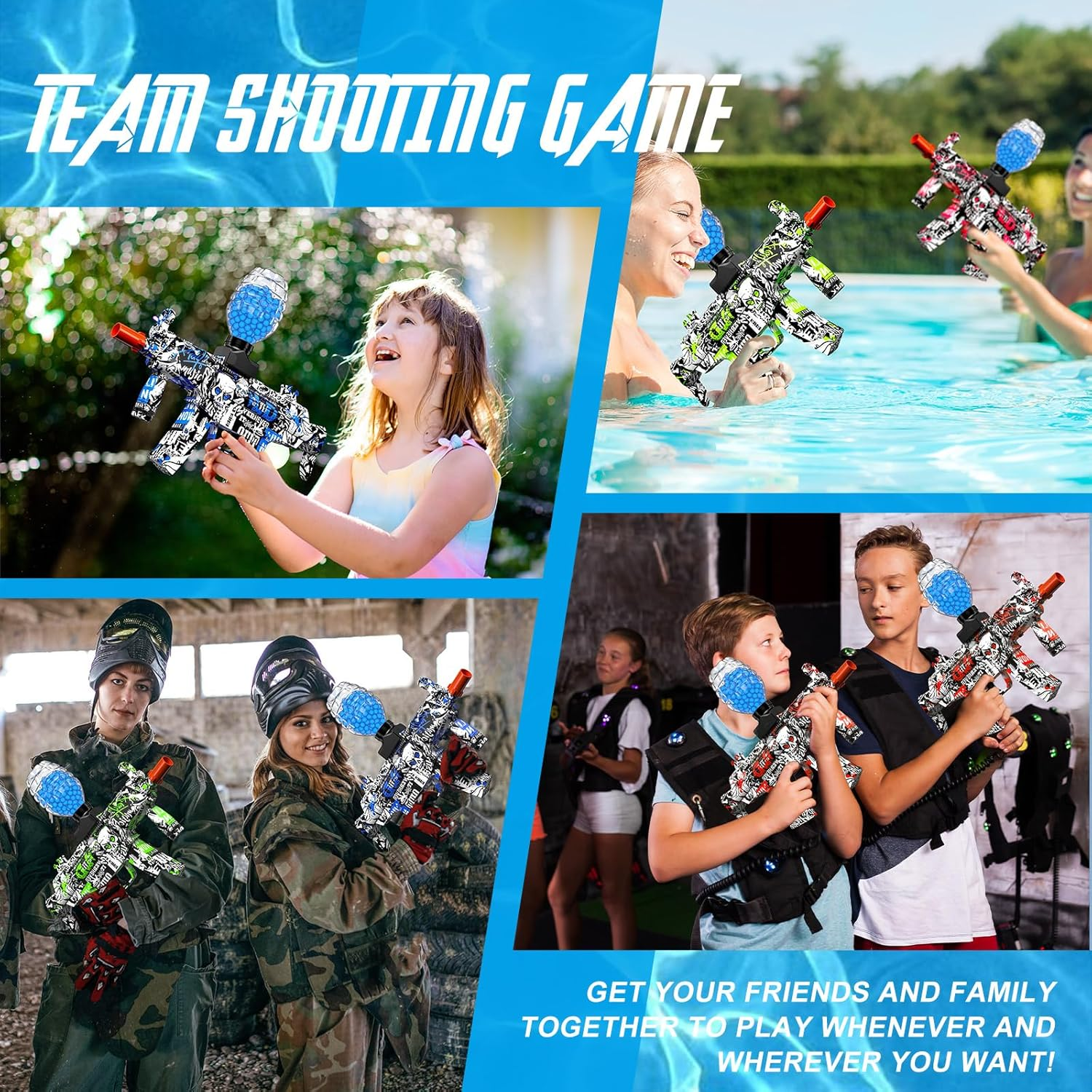 PISTOLA DE JUGUETE CON BALAS DE HIDROGEL