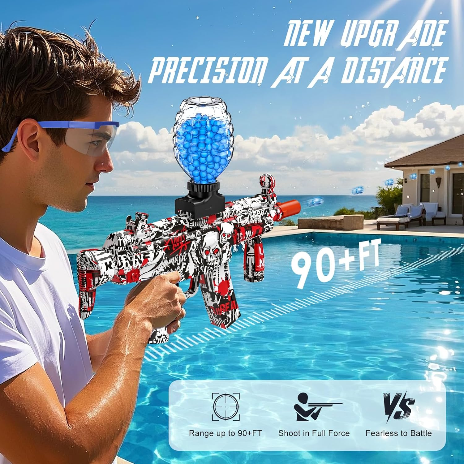 PISTOLA DE JUGUETE CON BALAS DE HIDROGEL