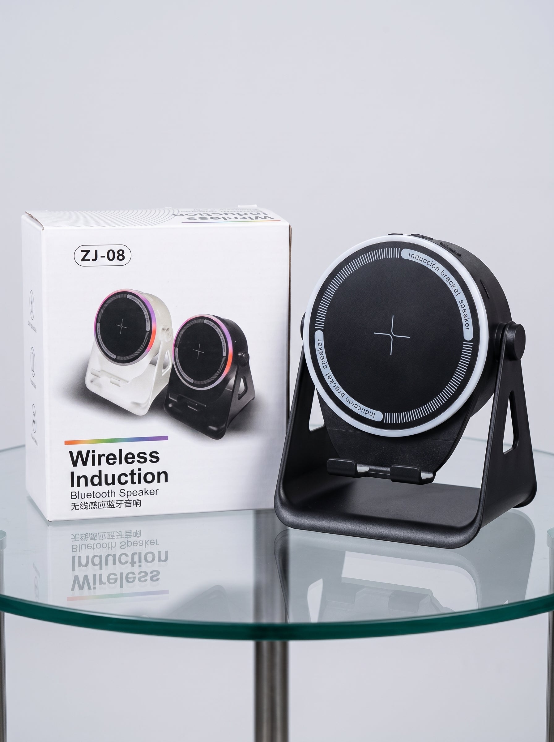 ALTAVOZ BLUETOOTH POR INDUCCIÓN INALÁMBRICA CON SOPORTE