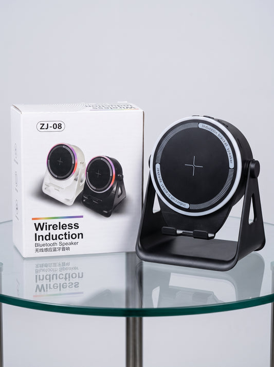 ALTAVOZ BLUETOOTH POR INDUCCIÓN INALÁMBRICA CON SOPORTE