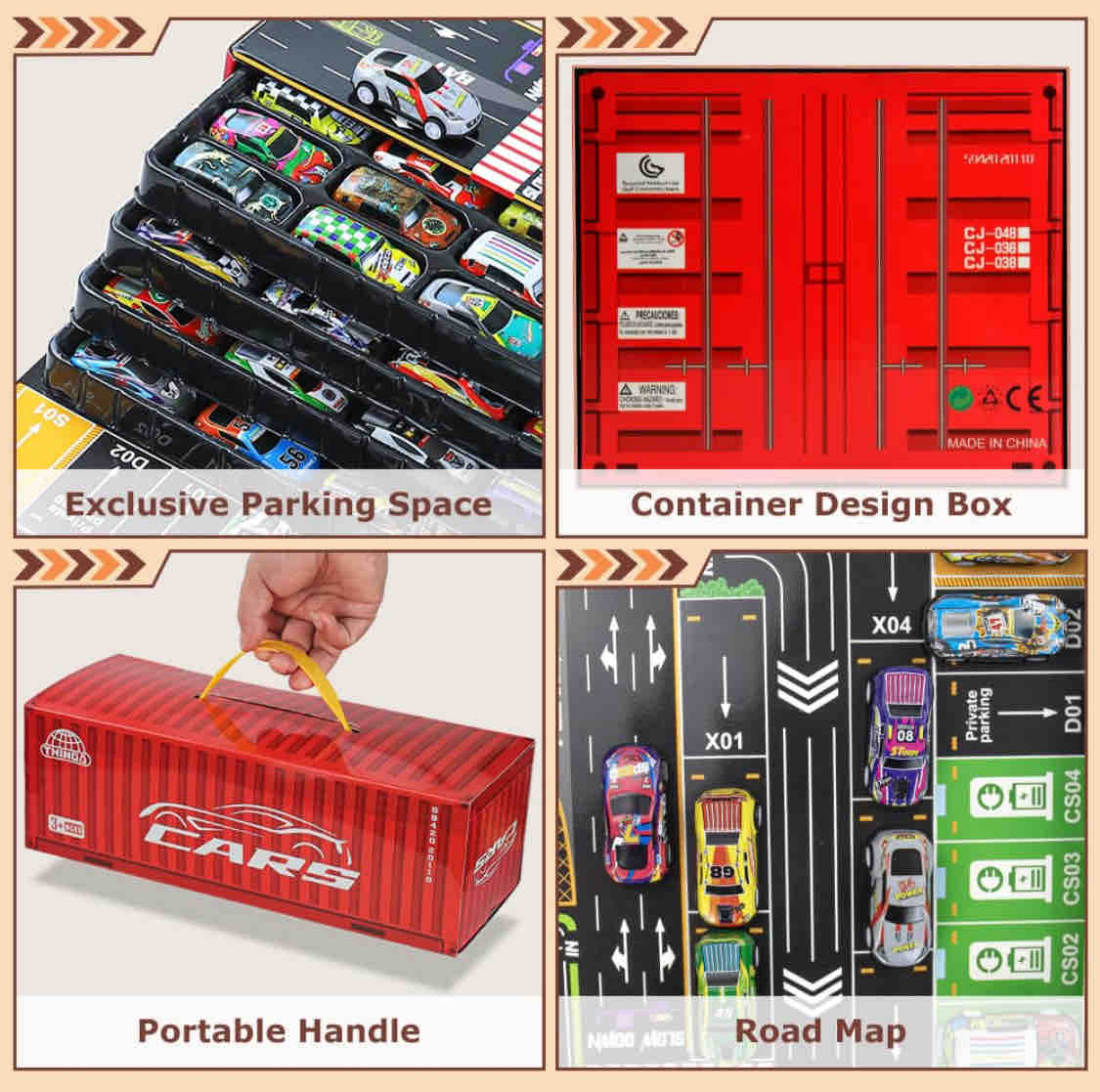 CONTAINER MINI AUTOS 60 PIEZAS