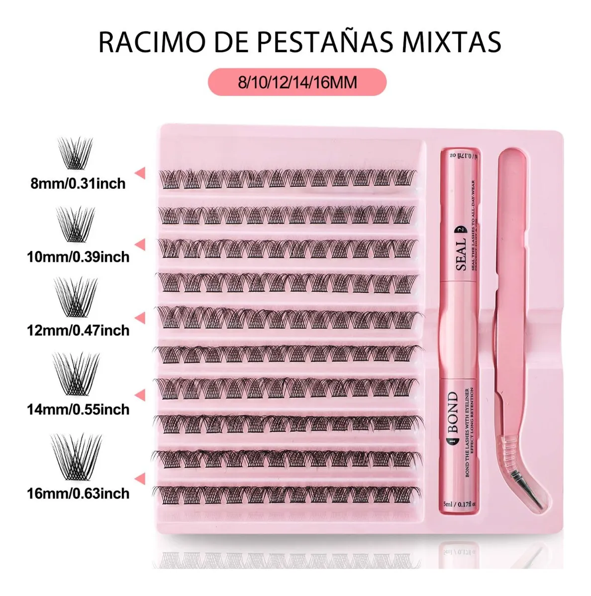 KIT DE EXTENSIONES DE PESTAÑAS 4D 200PUNTOS